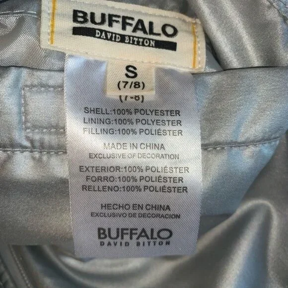 Buffalo David Bitton Reversible Silver & Pink Hooded Vest S - Picture 3 of 4